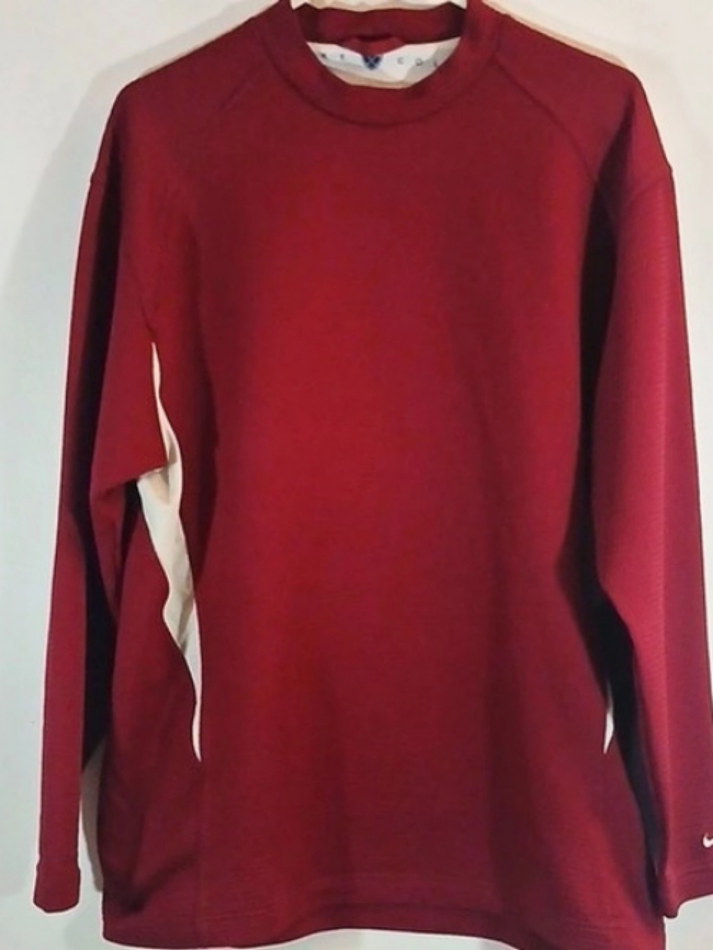 Nike Golf Dri-FIT Long Sleeve Golf Jersey Red Large